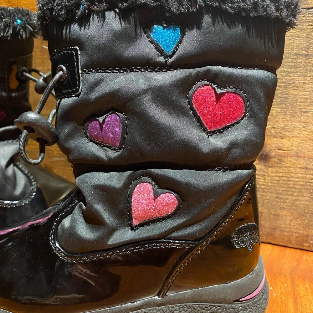 Black‎ Totes winter snow boots little girls size 10